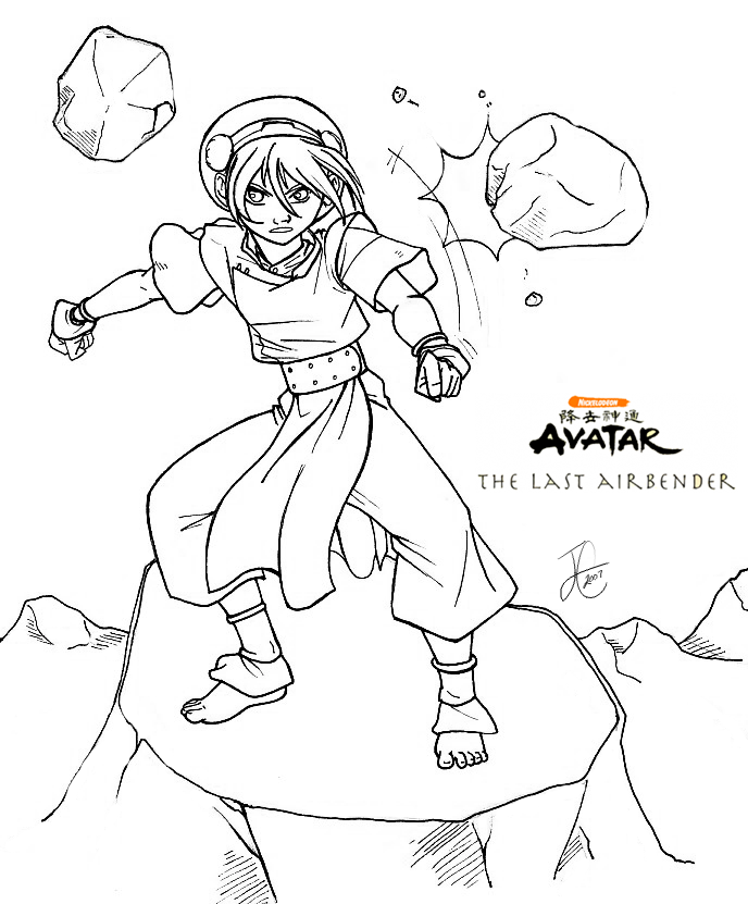 AtLA - Toph Coloring Page by DelusionalHell on deviantART
