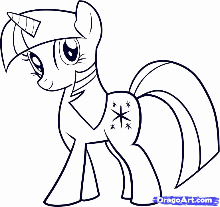 My Little Pony Friendship Is Magic Coloring Pages Twilight Sparkle 