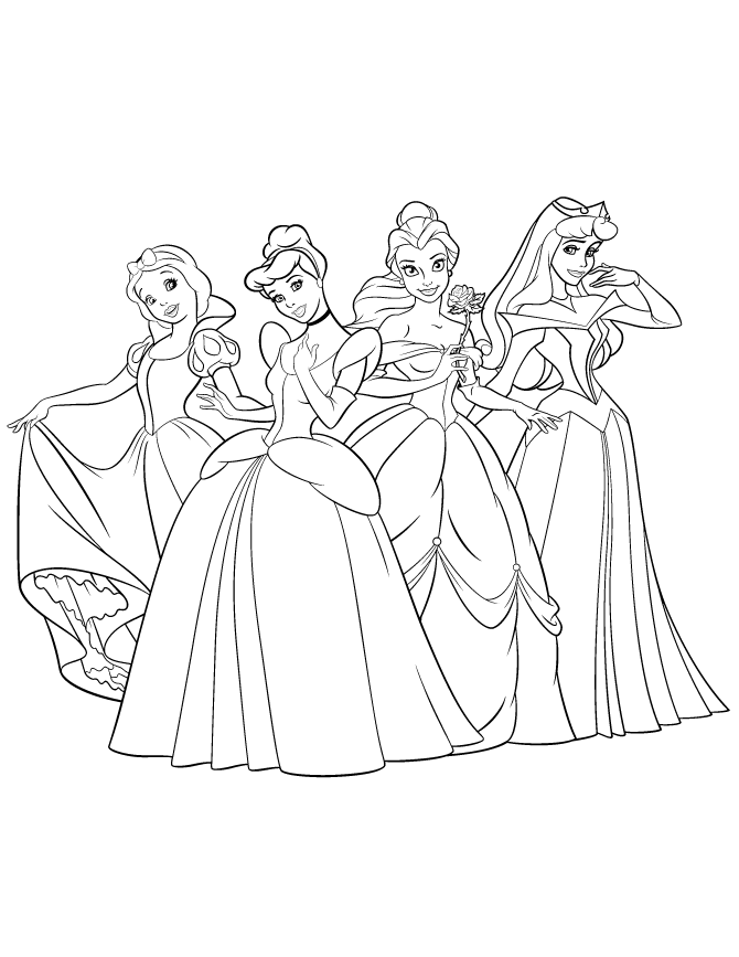 Coloring Pages For Disney Princesses - Coloring Home