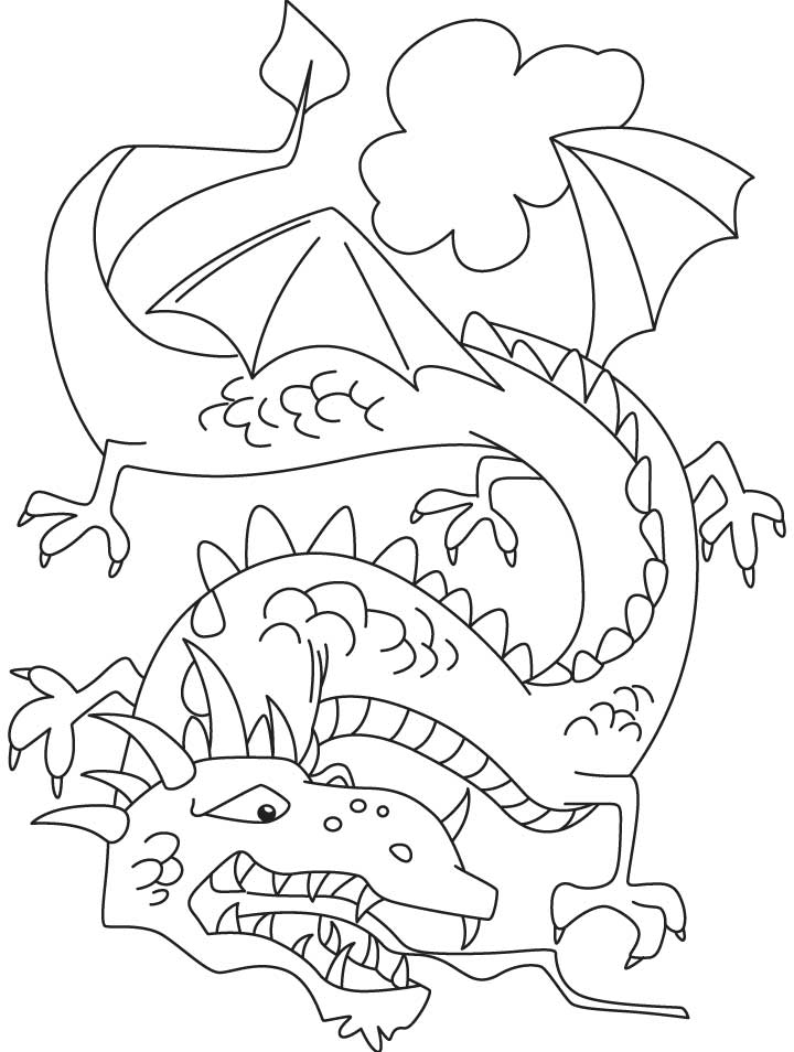 Dragon lizard coloring pages, Kids Coloring pages, Free Printable 