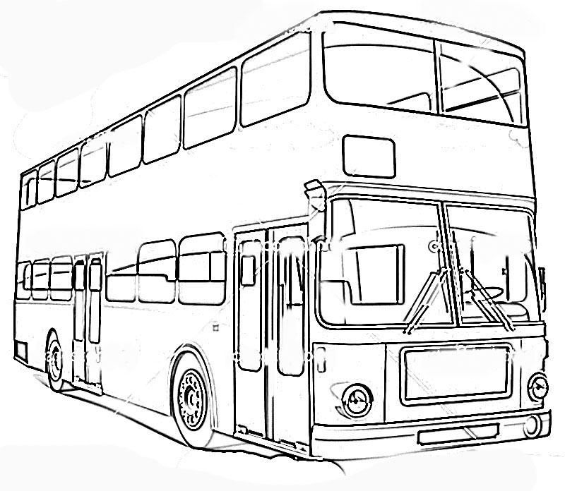 Bus Pictures To Color - Coloring Home