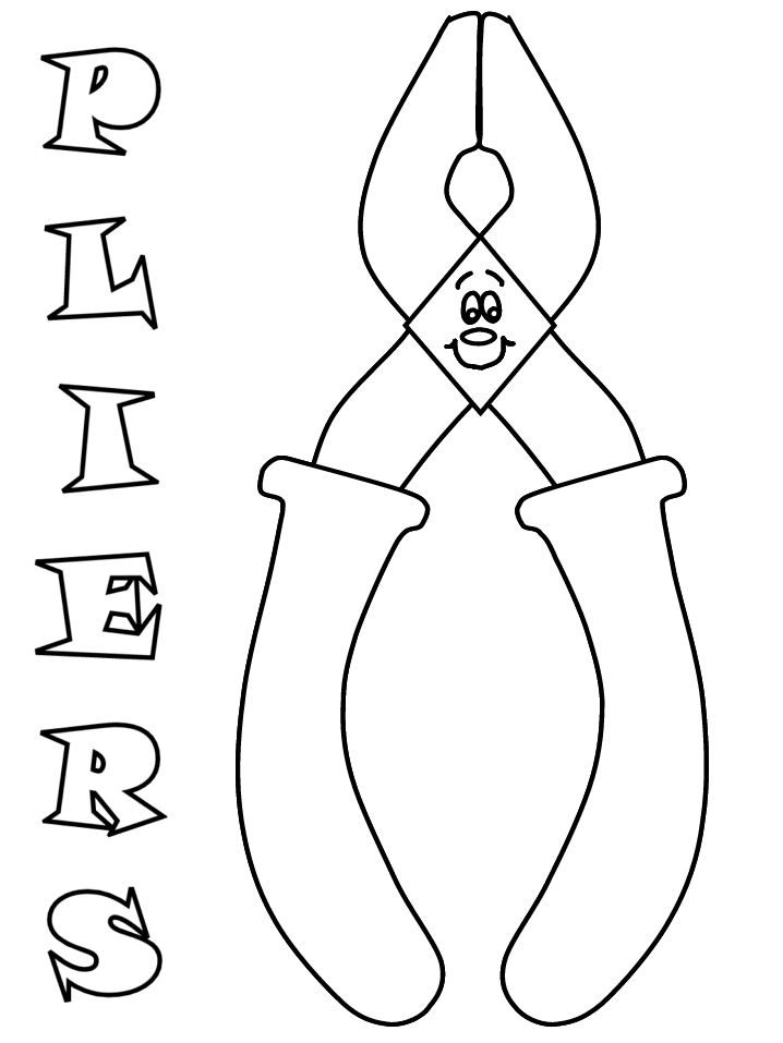 Pliers Construction Coloring Pages for kids | coloring pages