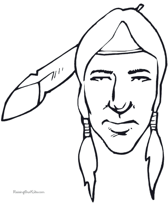 Indian Coloring Page 1
