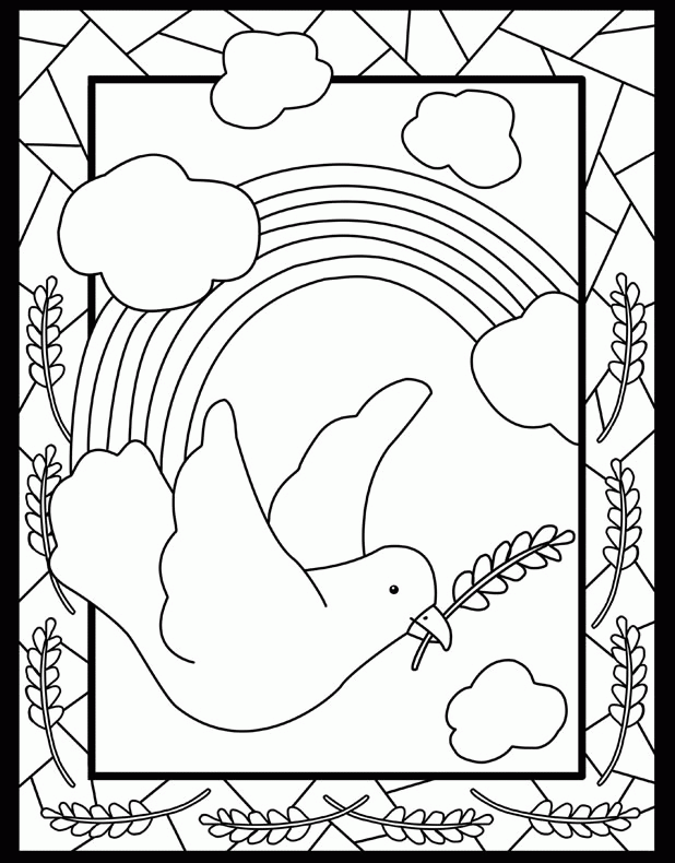 Peace Dove Coloring Page - Coloring Home