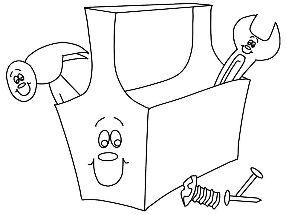 Printable Toolbox2 Construction Coloring Pages