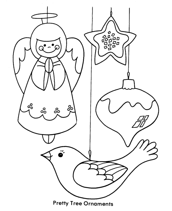 Christmas Tree Ornaments Coloring Pages - Coloring Home