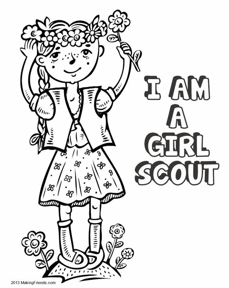 Coloring page | girl scout brownies