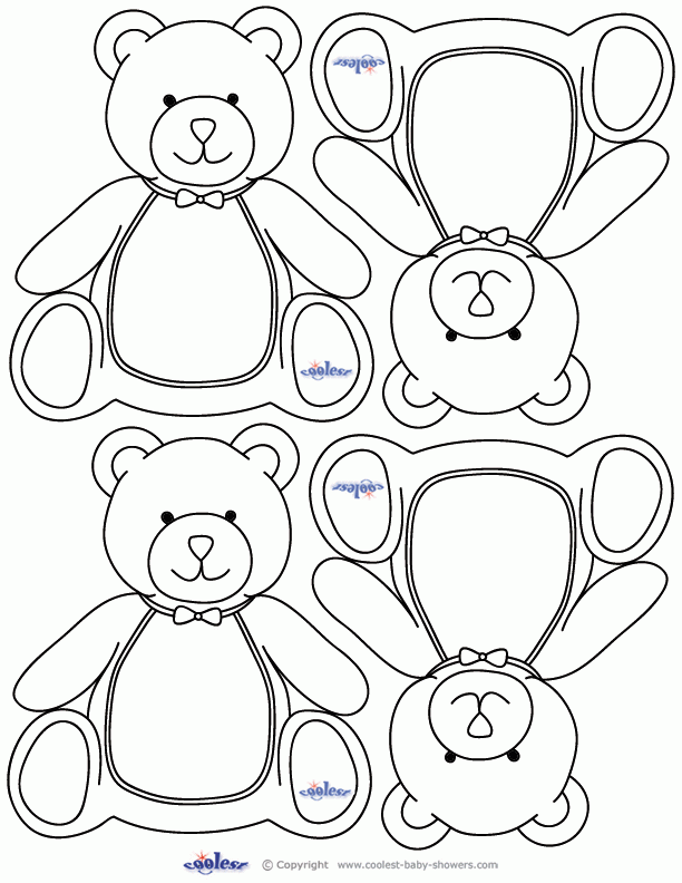 Gift Teddy Bear Coloring Pages