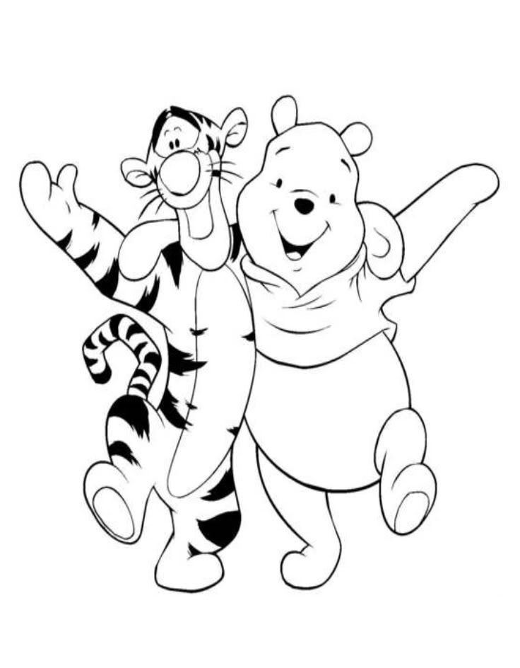 Winnie The Pooh And Tigger Coloring Pages Images & Pictures - Becuo