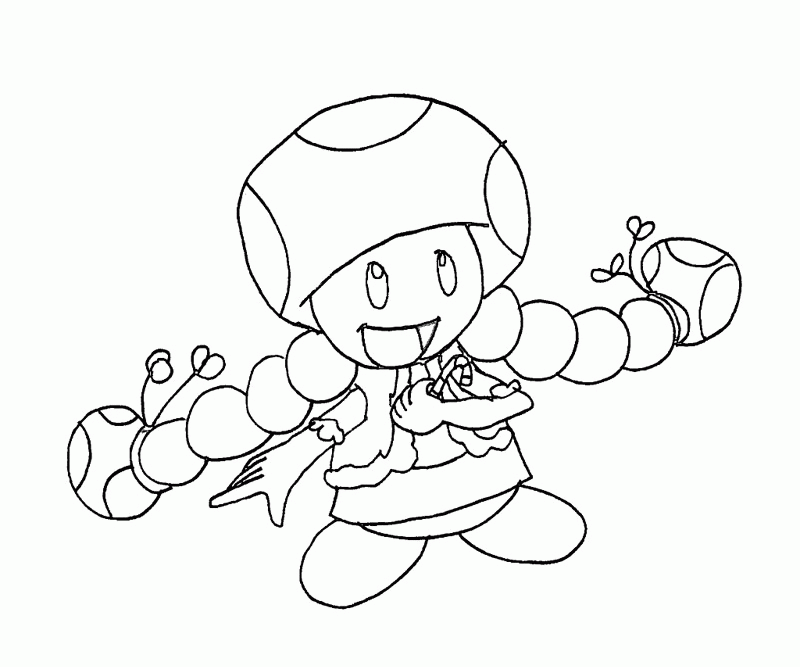 Mario Toadette Coloring Pages Images & Pictures - Becuo