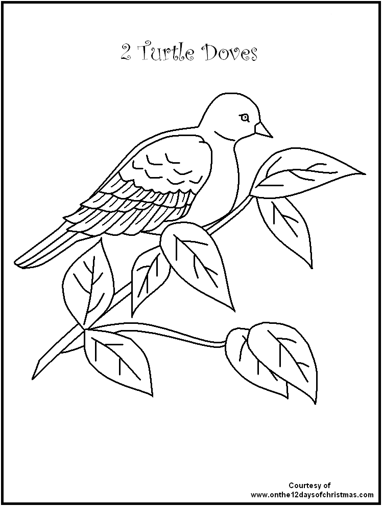 the 12 days of christmas Colouring Pages