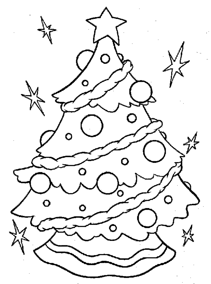 Christmas Tree Free Coloring Pages Home Trees