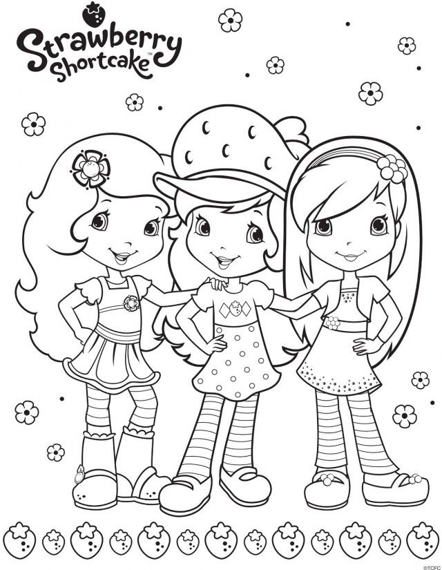 Strawberry Shortcake Coloring Pages Printable Strawberry 253484 