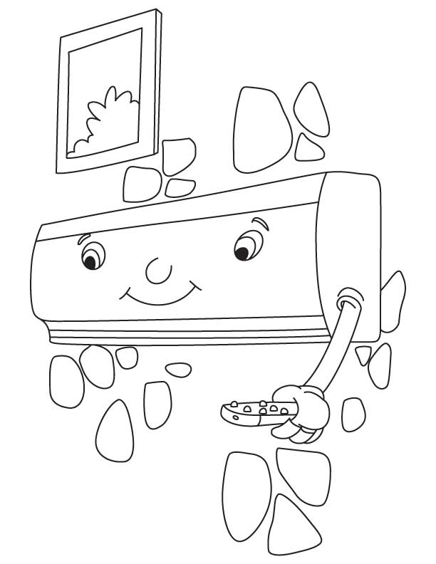 Split air conditioner coloring pages, Kids Coloring pages, Free 