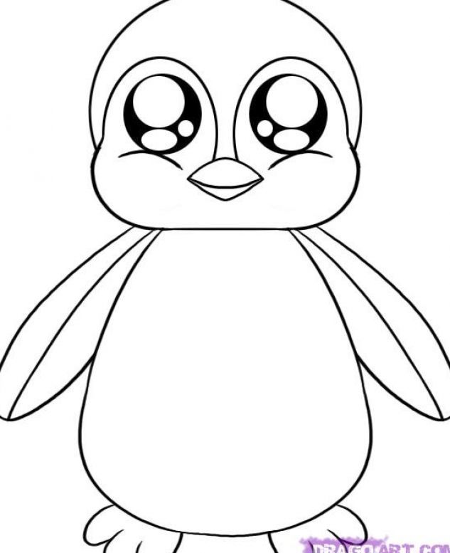 Cute Baby Penguin Coloring Pages Pictures 1