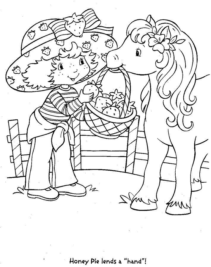 Pin Strawberry Shortcake Coloring Pages Strawberryland Cake on 