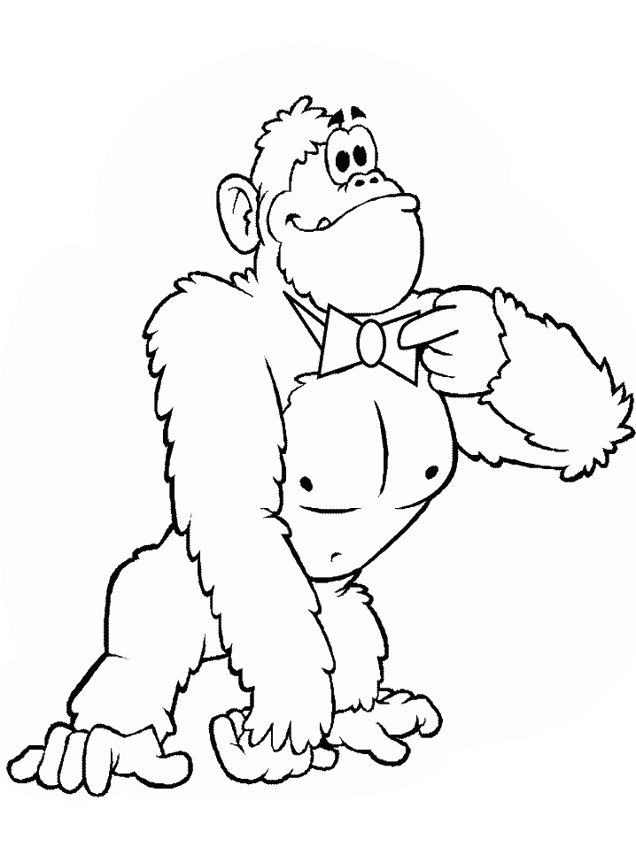 Gorilla Coloring Pages - Coloring Home