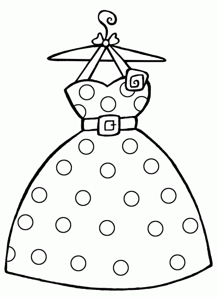 Giraffe in a Dress Coloring Page | Kids Coloring Page