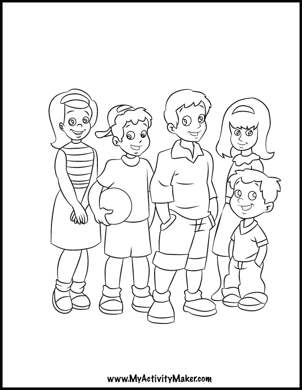 people calendar Colouring Pages