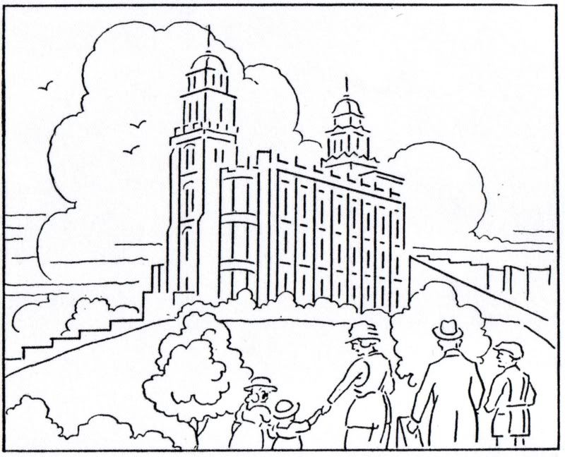 LDS Temple Coloring Page