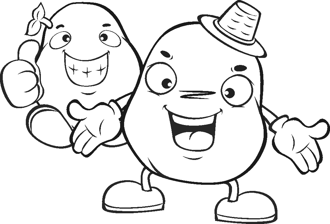 Fruit And Vegetables Coloring Pages - Coloring Home