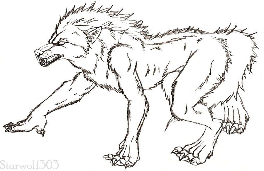 Colored Howling Female Werewolf by SunlightRyu on deviantART