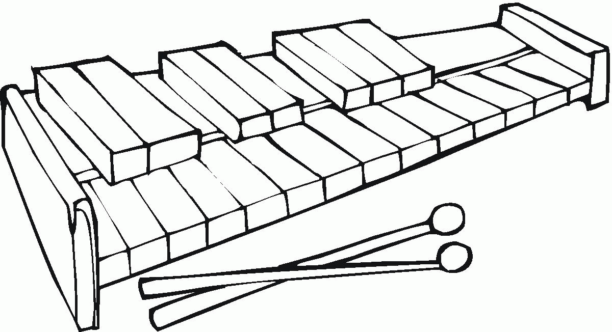 Xylophone Coloring Page - Coloring Home