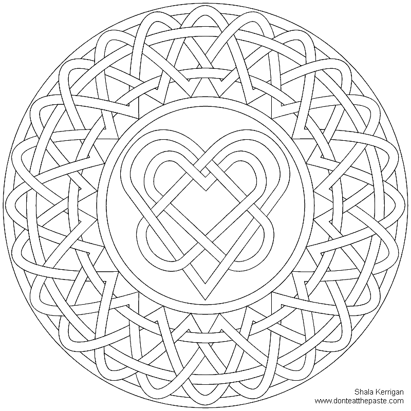 Celtic heart mandala