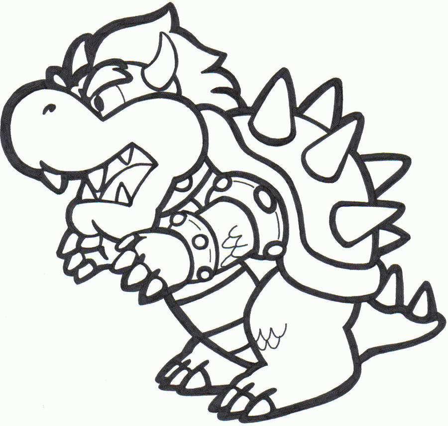 Bowser Coloring Pictures | Cartoon Coloring Pages | Kids Coloring 