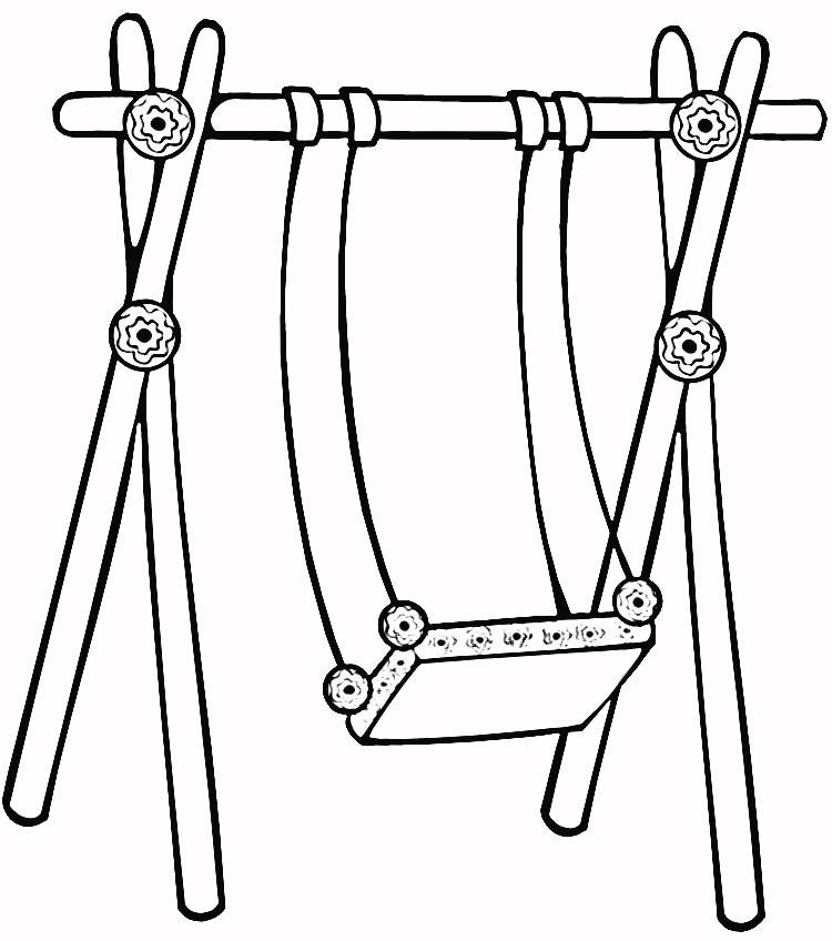 Swing Set Coloring Page - Coloring Home
