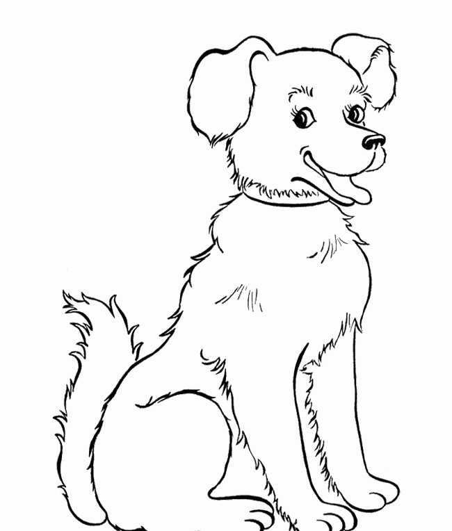 Puppies Coloring Pages : Puppies That Are Being Issued A Tongue 