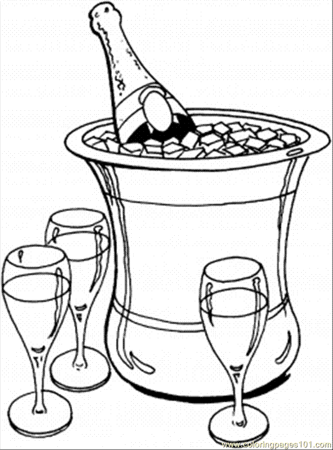 Search Results » Champagne Coloring Pages