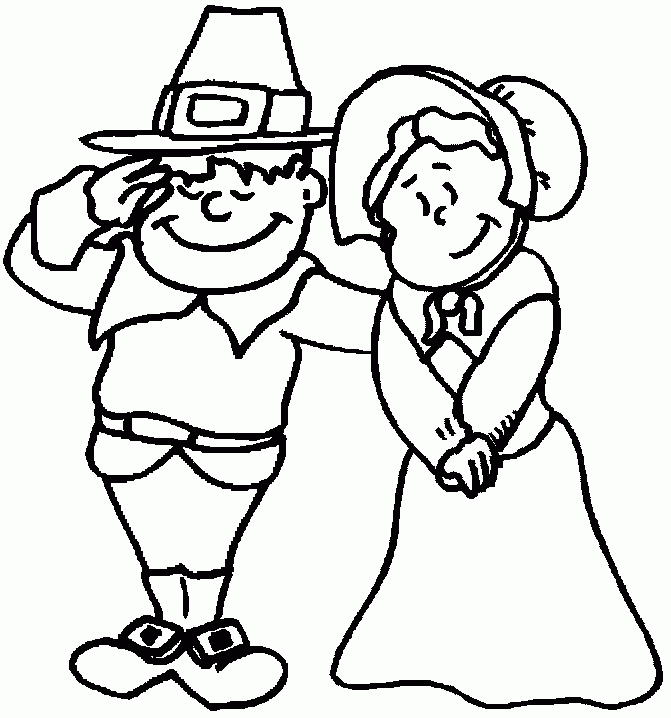 Pilgrim Coloring Pages For Kids | Printable Coloring Pages