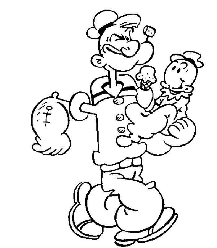 Popeye The Sailor Man Coloring Pages Coloring Home