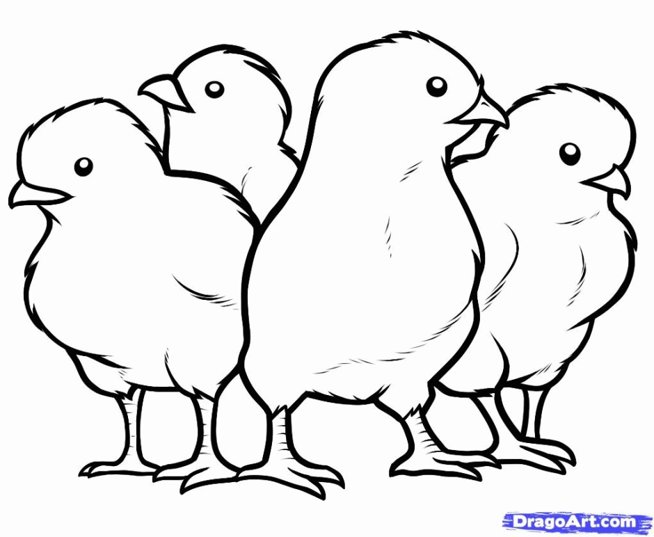 baby chicks coloring pages for easter - photo #11