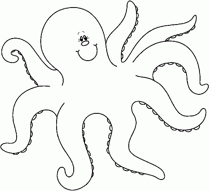 Octopus coloring sheet | Coloring