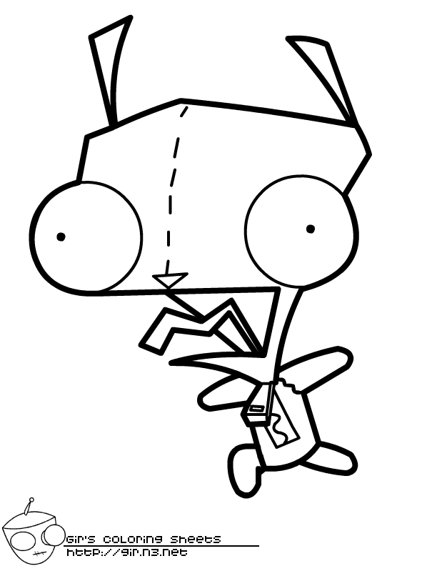 Invader Zim And Gir Coloring Pages - Coloring Home