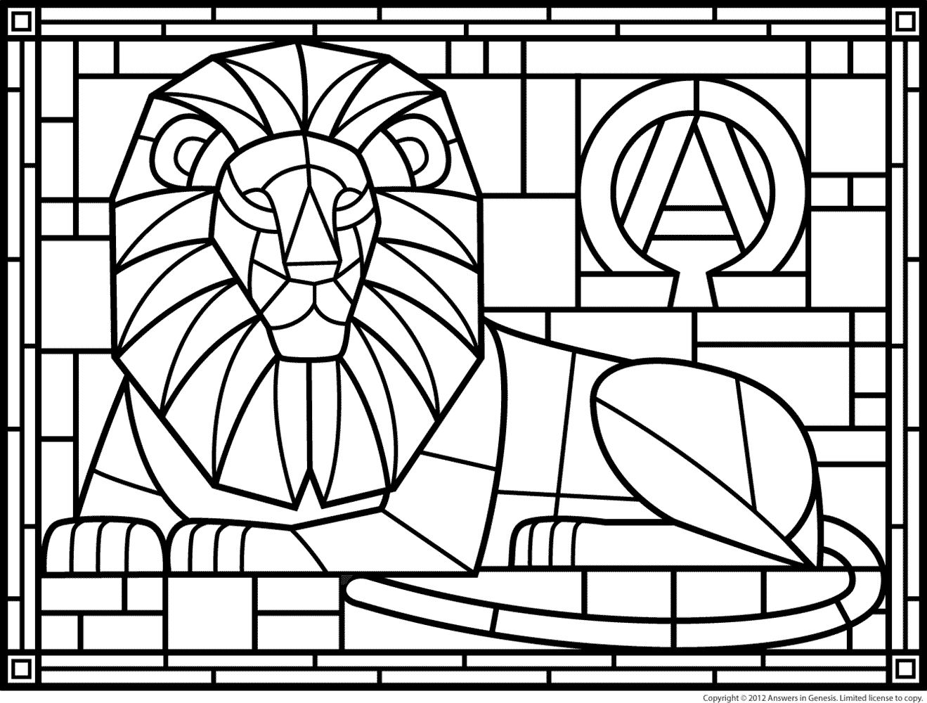 Stained Glass Windows - Coloring Pages for Kids and for Adults