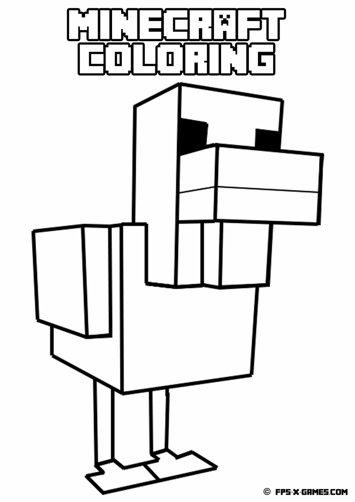 Minecraft Coloring Pages Cat Coloring Home