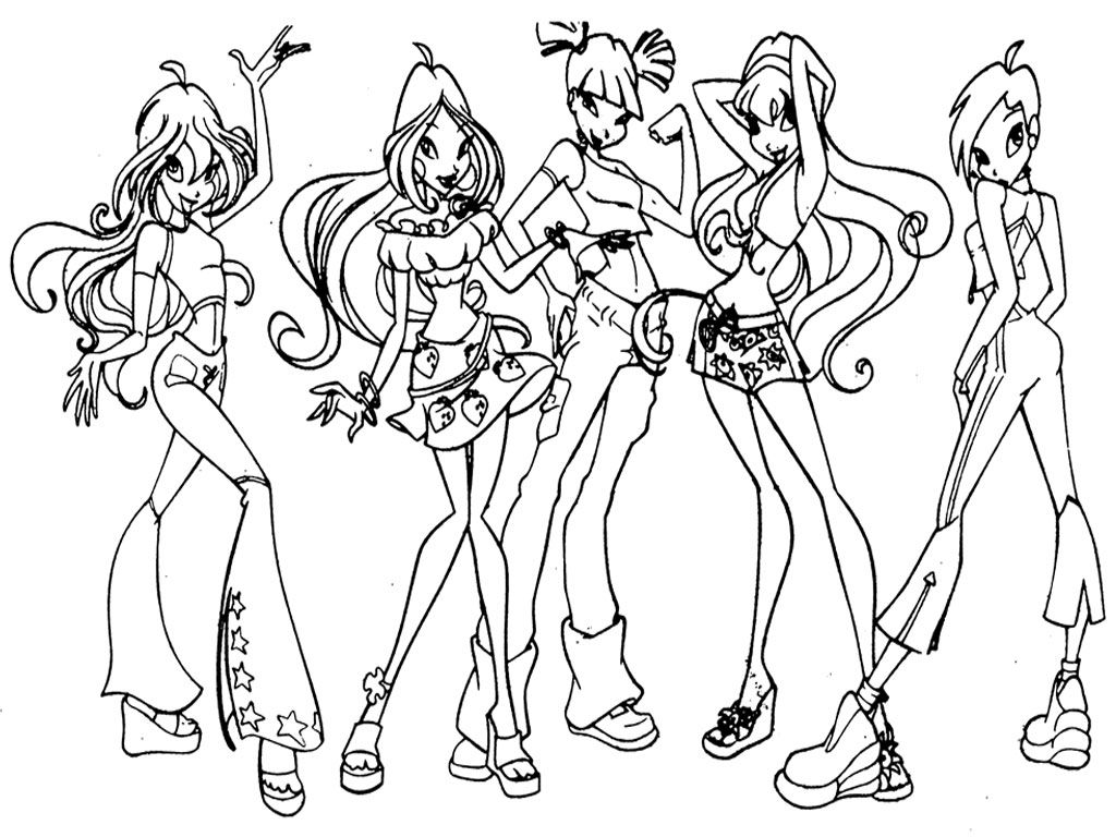 Winx Club Coloring Pages Printable | Realistic Coloring Pages