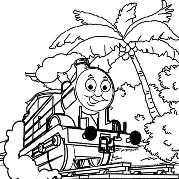 Thomas Running Fast to the Dock in Thomas and Friends Coloring ...