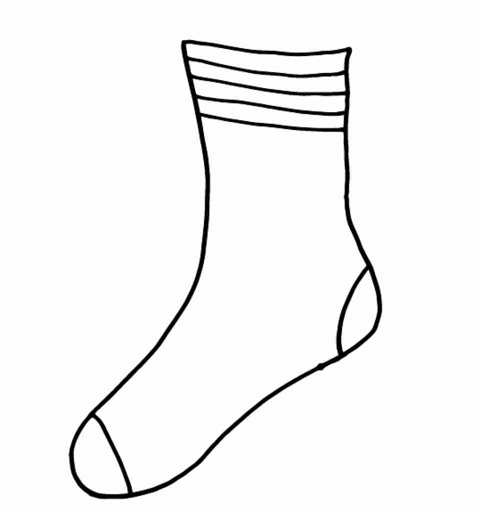 Sock Coloring Page at GetDrawings.com | Free for personal ...