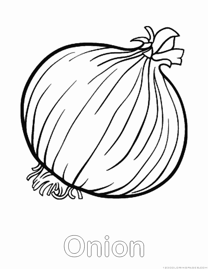 Onion Coloring Pages