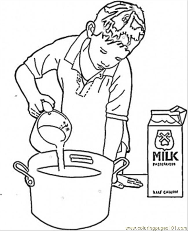 Cooking In The Pan Coloring Page - Free Kitchenware Coloring Pages :  ColoringPages101.com