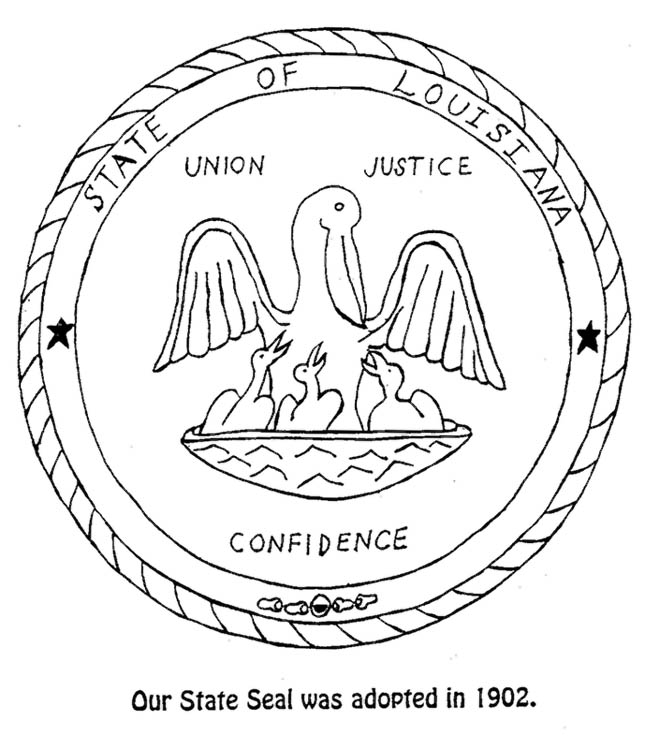 Louisiana State Seal Coloring Page