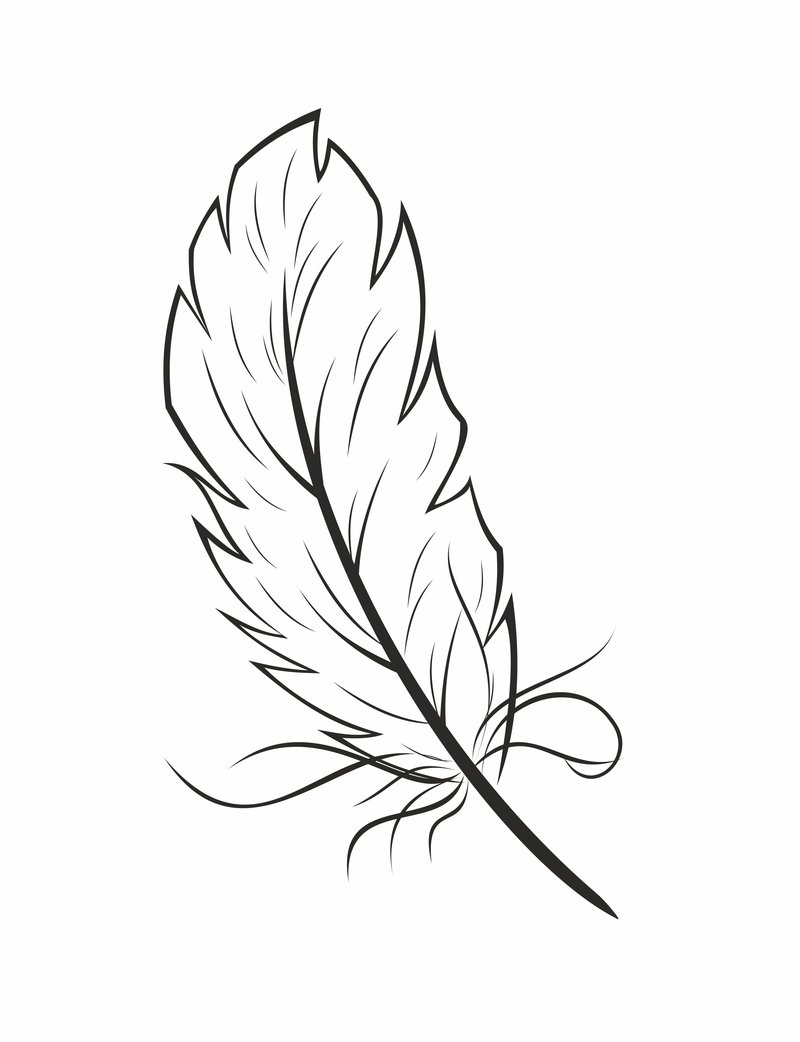 Indian Feather Coloring Page Coloring Home