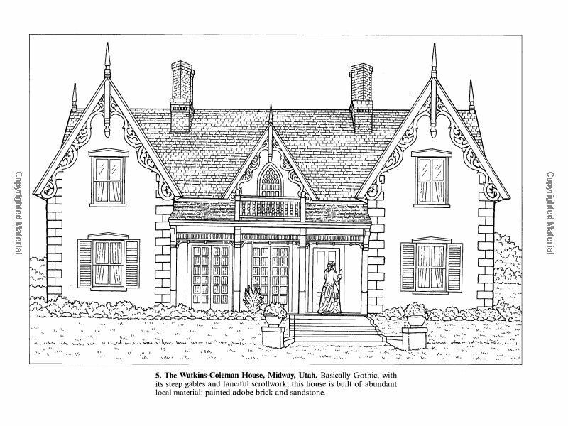 Victorian House Coloring Page
