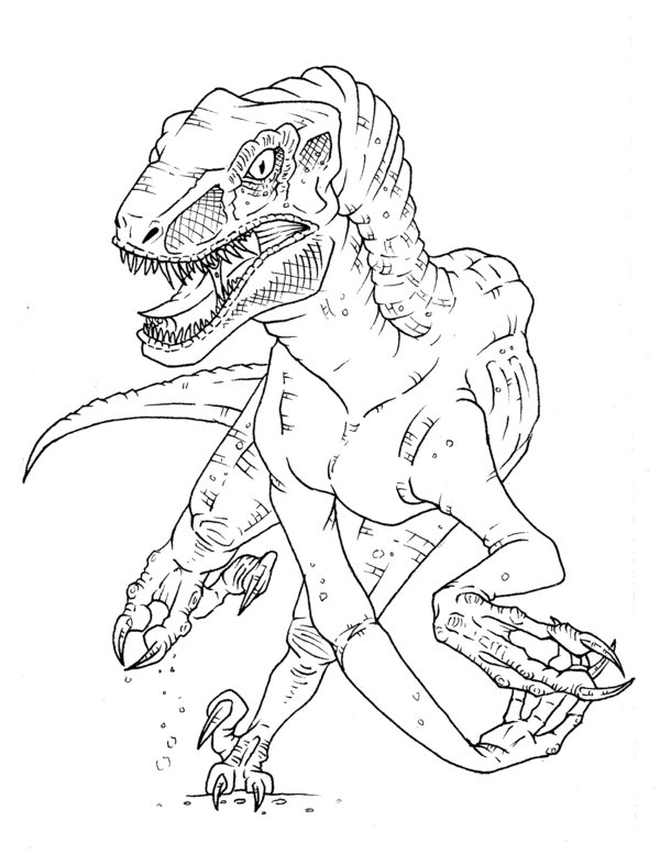Jurassic World Raptor Coloring Pages / Jurassic World Raptor Coloring