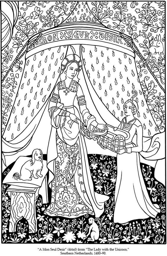 Welcome to Dover Publications Medieval Tapestries Coloring Book ...