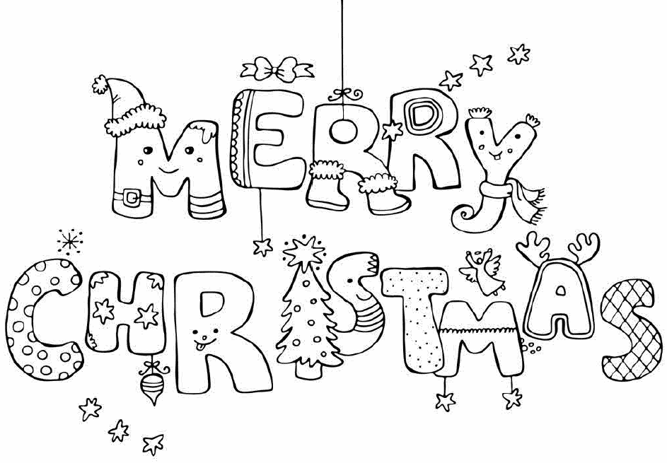 169 Cartoon Christmas Day Coloring Pages for Kindergarten